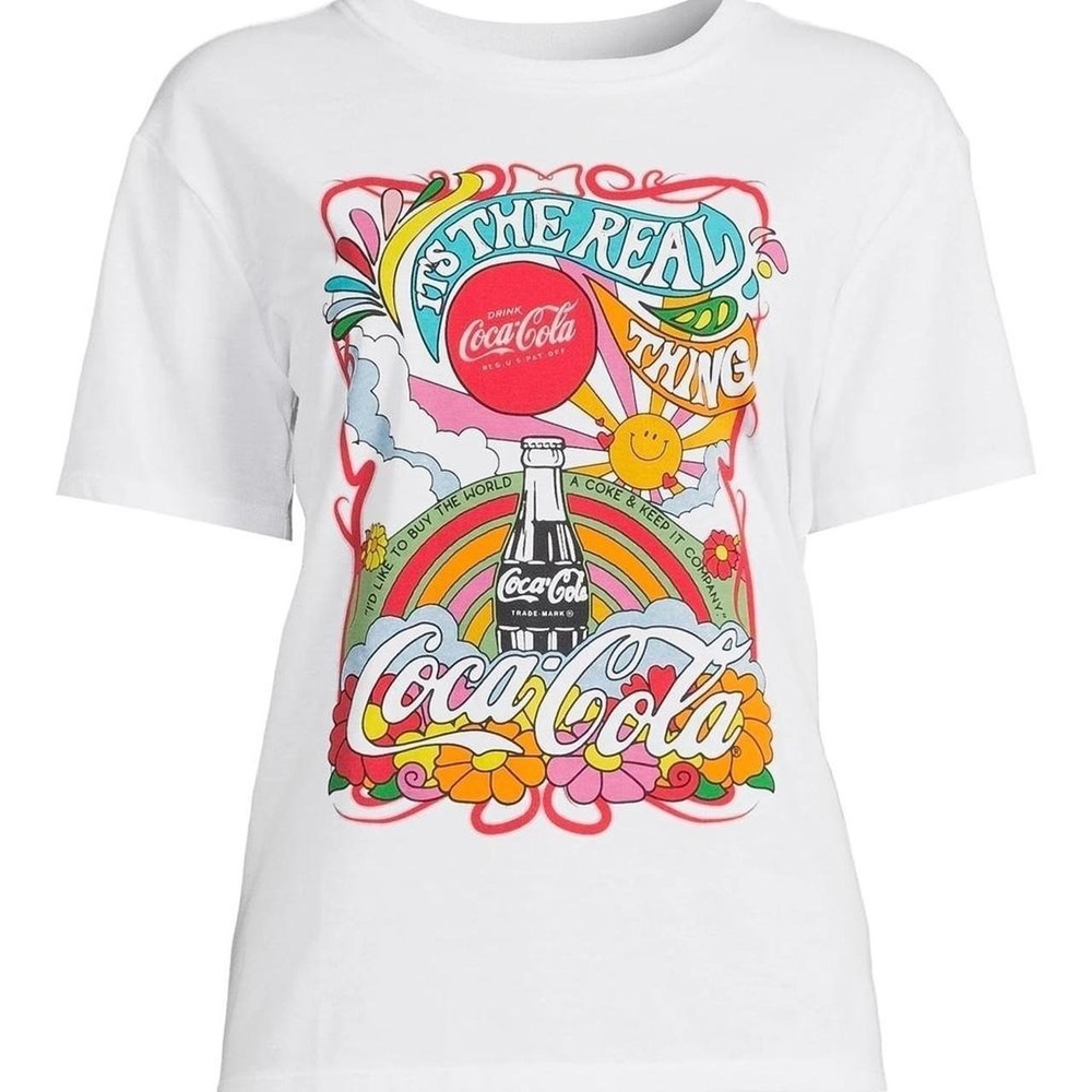 Coca-Cola Juniors "It's The Real Thing" graphic boyfriend t-shirt size‎ 3XL